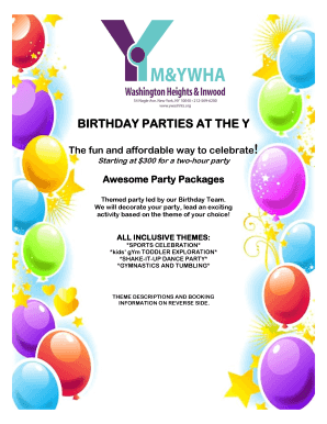 Birthday Party Booking Form