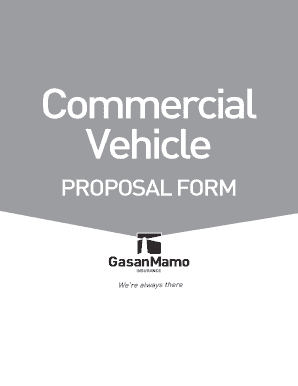Commercial Vehicle Proposal Form
