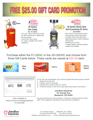 Gift Card Redemption Form