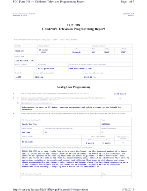 FCC Form 398 — Children's Television Programming Report