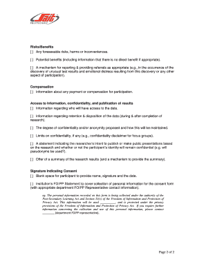 Informed Consent Checklist