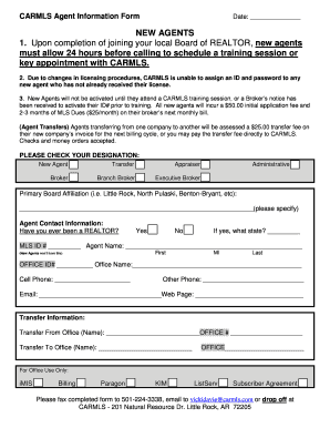 CARMLS Agent Information Form
