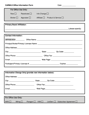 CARMLS Office Information Form