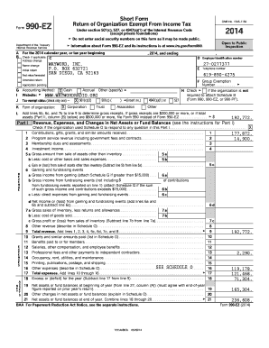 Form 990-EZ 2014