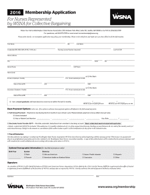 2016 Membership Application for Nurses