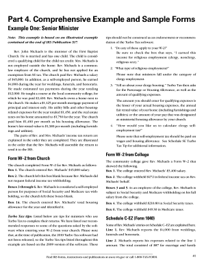 IRS Tax Return Example for Ministers