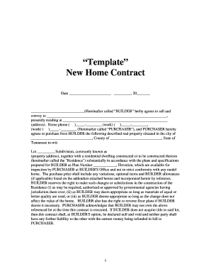 New Home Purchase Contract
