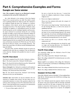 IRS Publication 517 Example: Clergy Tax Guide
