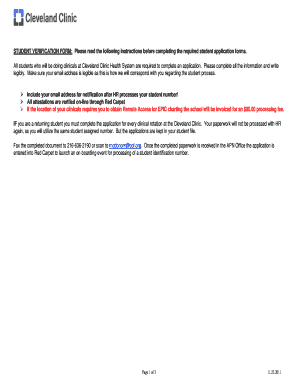 Student Verification Form