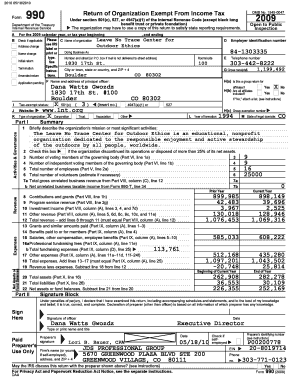 Form 990 Tax Exemption Application