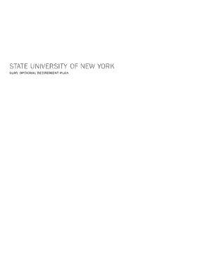 SUNY Optional Retirement Plan Enrollment Form