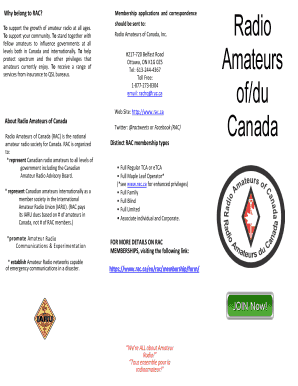 Radio Amateurs of Canada Membership Application