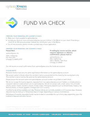 FUND VIA CHECK