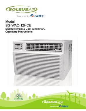 Soleus Air Conditioner Operating Instructions