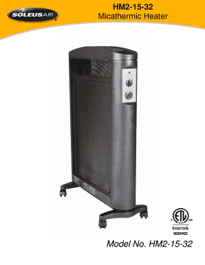 Soleus Air Micathermic Heater Owner's Manual