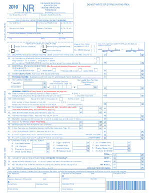Delaware Non-Resident Income Tax Return