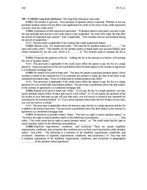 Long-Form Disclosure for Optional Credit Product
