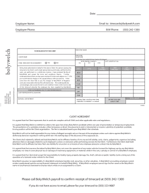 Boly:Welch Employee Timecard