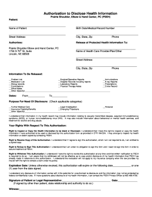 Authorization to Disclose Health Information