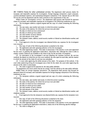 Indigent Defense Miscellaneous Claim Form