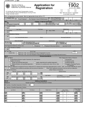 BIR Form 1902 Registration for Individuals