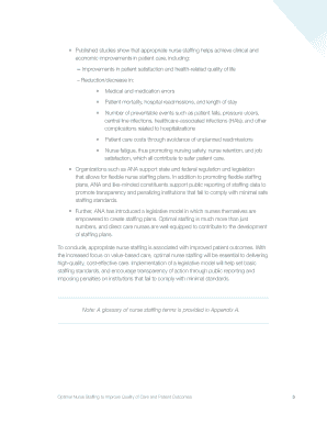 Nurse note example - Optimal Nurse Staffing to Improve Quality of Care and Patient - indiananurses