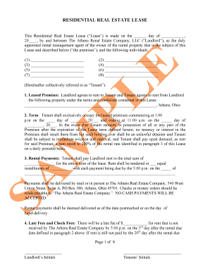 Residential Real Estate Lease Agreement