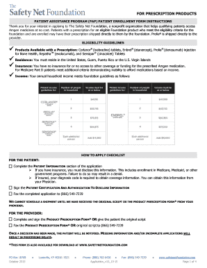 Patient Assistance Program Enrollment Form