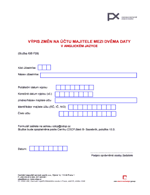 Account Owner Change Statement Form