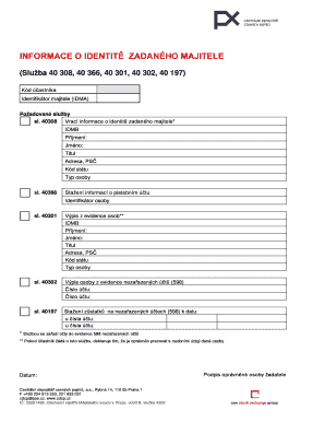 Czech Republic Owner Identity Information Request