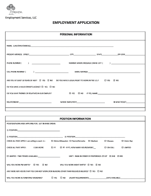 Employment Application Form