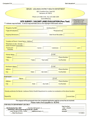 Presentation self evaluation form - benzie county health department