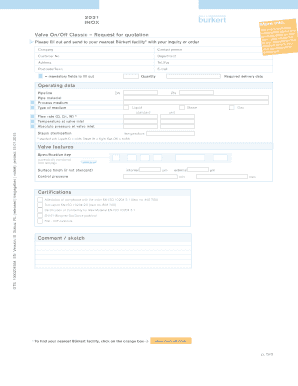 2031 INOX 2/2-way Diaphragm Valve Technical Data