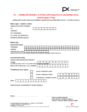 Request Form for Account Statement Extraction