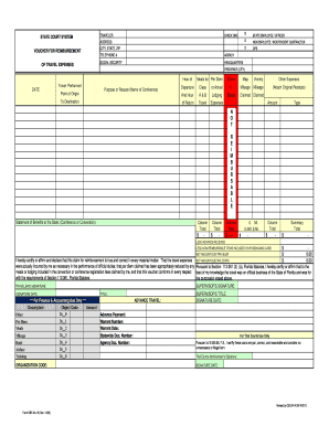 Florida State Employee Travel Expense Reimbursement Form