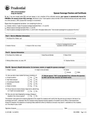 SGLI Spouse Coverage Election Form