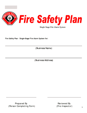 Fire Safety Plan for Single-Stage Fire Alarm System
