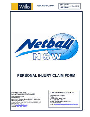 Personal Injury Claim Form