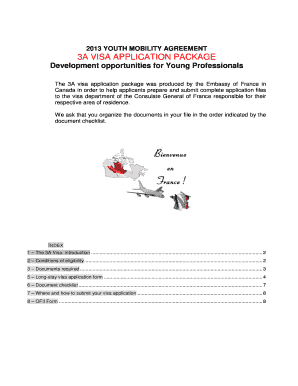 3A Visa Application Package