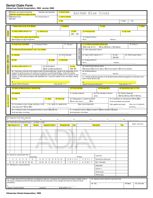 Dental Claim Form