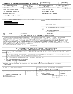 US Federal Contract Modification Form