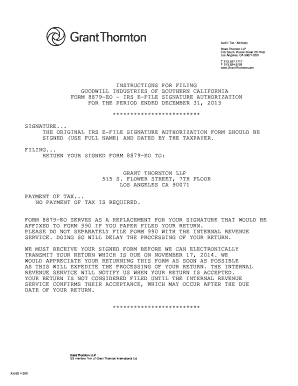 IRS Form 8879-EO E-File Signature Authorization