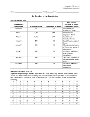 US Constitution Study Worksheet