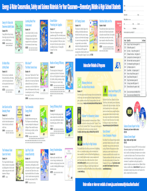 Energy and Water Conservation Educational Materials