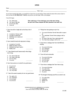 Edinburgh Postnatal Depression Scale