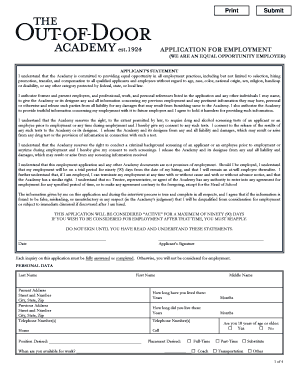 Employment Application Form