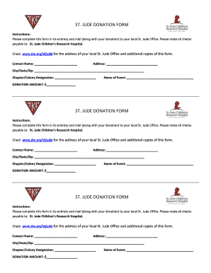St. Jude Donation Form
