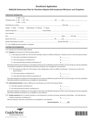 403(b)(9) Retirement Plan Enrollment Application