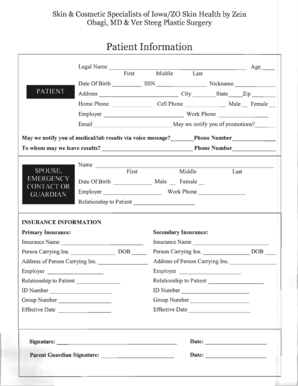 Patient Information Form
