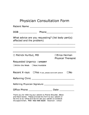 Physician Consultation Form
